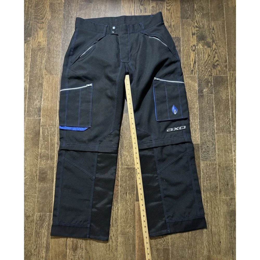Axo Convertible Pants/Shorts Mens Size 38 (38x32) Motocross Black Mid Rise